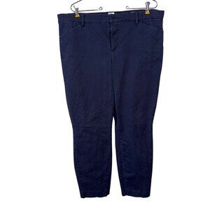 Gap Womens Signature Skinny Ankle Khaki Pants Size 16 Navy Blue